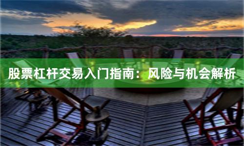 股票杠杆交易入门指南：风险与机会解析